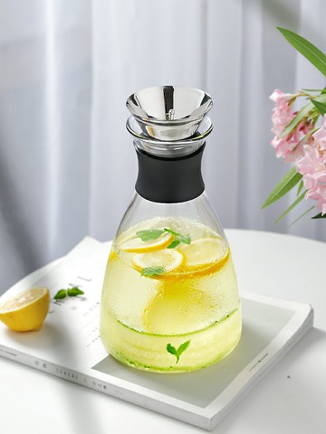 家用大容量耐高溫玻璃冷水壺北歐簡約晾涼水杯冰水札壺熱水瓶套裝