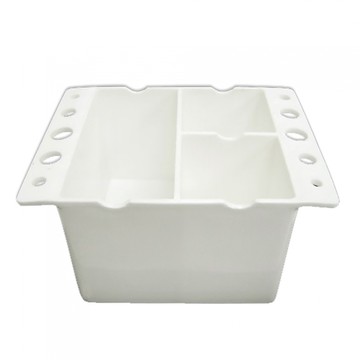 中華筆莊 方形筆洗13.2x10x7cm 三格 放置畫筆10孔