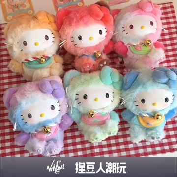 【台灣現貨】正品 MOETCH 萌趣 三麗鷗 喵喵賜福系列 常規款搪膠毛絨掛件盲盒 吊飾掛飾 凱蒂貓美樂蒂酷洛米彼安諾