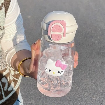 臺灣/✨簡約杯套水杯女生帶吸管高顏值學生便攜雙飲杯子女新款2025塑料杯