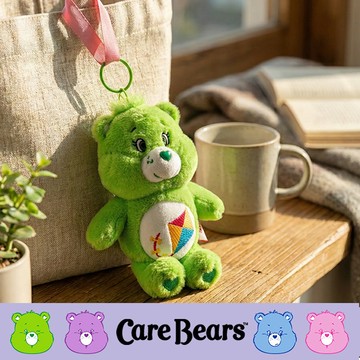 【CARE BEARS彩虹熊】療癒絨毛公仔鑰匙圈 風箏綠