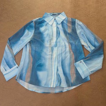 【PANGCHI 龐吉】漸層線條印花襯衫(2423268/31/32/33/34)