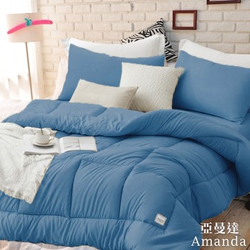 亞曼達Amanda 韓系石墨烯鬆餅被 可水洗被 冬被 -文青藍