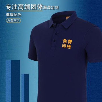 高端工作服T恤短袖定制LOGO男春夏季團隊廣告polo文化衫翻領工裝