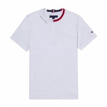 TOMMY 經典印刷文字圖案短袖T恤-白色