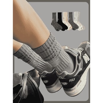 台灣現貨 厚襪 英文 毛巾底襪  80克 鞋跟  堆堆襪  超高品質 襪 余文樂 NB 復古 996 993