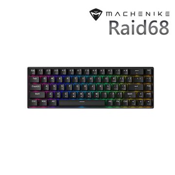 MACHENIKE Raid68 60%磁軸機械式RGB電競鍵盤-磁灰轴/黑色款
