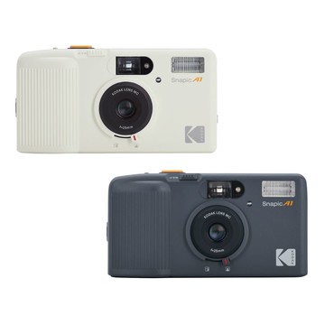 KODAK 柯達 Snapic A1 35mm 復古光學雙焦三鏡底片相機 象牙白+36張底片一捲