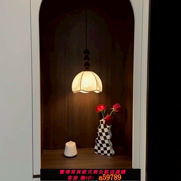 【廠家直銷 可打統編】中古風床頭吊燈2025年新款可升降法式覆古免布線 線玄關燈過道小吊燈