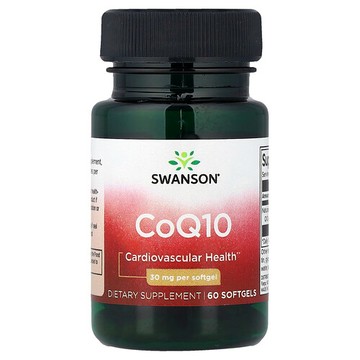 Swanson Vitamins, 輔酶 Q10，30 毫克，60 粒軟膠囊
