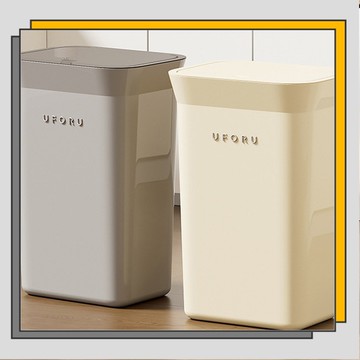 🔥臺灣出貨🔥按壓式垃圾桶12L 家用廚房衛生間 防臭靜音垃圾桶 免彎腰設計奶油白/灰色可選/