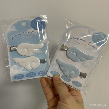 臺灣🚍8H出🉑天使白色翅膀亞文化髮夾可愛少女海邊劉海甜美二次元髮卡頭飾髮飾