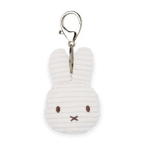BON TON TOYS｜Miffy拍拍米菲兔ECO燈芯絨鑰匙圈-10cm 白