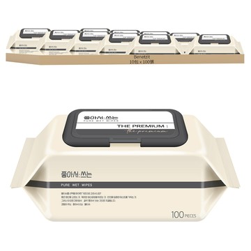 Benetzit The Premium 嬰兒濕紙巾 掀蓋型  100張  10包