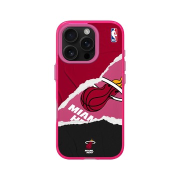 iPhone 16 Pro Clear 粉漾桃 - NBA - 熱血系列-邁阿密熱火 Miami Heats - Sweat and Tears