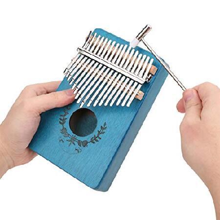 17 Key Kalimba, Handcraft Kalimba Accurate Tone Portable for Beginner for Music Instrument(Blue)