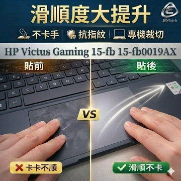 【Ezstick】HP Victus Gaming 15-fb 觸控板保護貼｜Touchpad 防刮保護膜