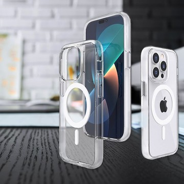 iPhone 16/15/14/13/12/11系列 輕薄軍規防摔磁吸手機殼-純透殼