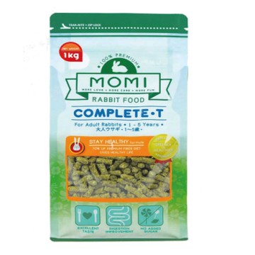 美國摩米 MOMI 營養全T成兔飼料 1公斤裝-兩包組