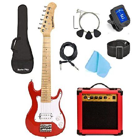 Master Play 30 Inch Electric Guitar,For Kids beginner With Complete Starter Kit, 20 Watt Amp, Extra String, Picks, Gig Bag, Shoulder Strap, Digital