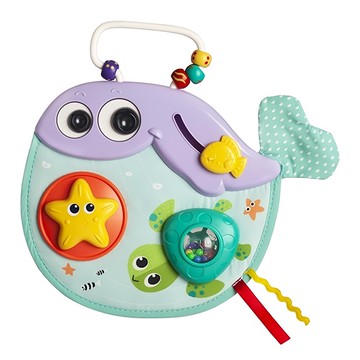 HOLA 鯨魚探索盤 6個月以上 輕巧便攜式設計 有助於訓練精細運動技能  1個  多色