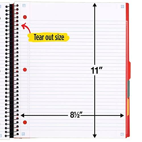 (Red) Five Star Advance Spiral Notebook  Subject  College Rule 