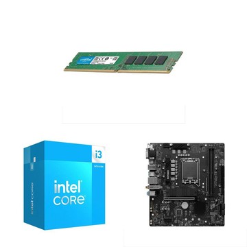 Intel 〈鈔省價〉i3-14100+微星 B760M BOMBER WIFI D4 主機板+美光 D4-3200 16G