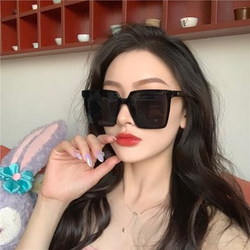 超大框方形大圓臉素顏偏光墨鏡ins網紅2025款韓版女顯臉瘦太陽鏡