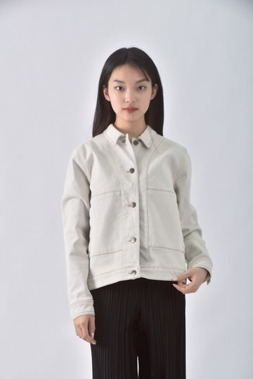 (M) chole stora丹寧牛仔質感灰色外套