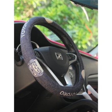 汽車用品方向盤套適用于大眾別克本田現代奧迪四季通用型卡通亞麻