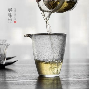 優質磨砂紋玻璃公道杯｜金邊茶海公杯分茶器勻杯家用功夫茶具茶器