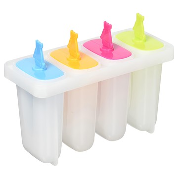 PEARL LIFE 珍珠金屬 雪熊君冰棒模具 D-963  藍色 + 橋色 + 紅色 + 綠色  1組