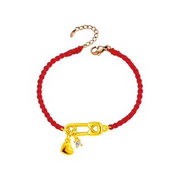 J’code真愛密碼金飾 特別愛你硬金編織手鍊