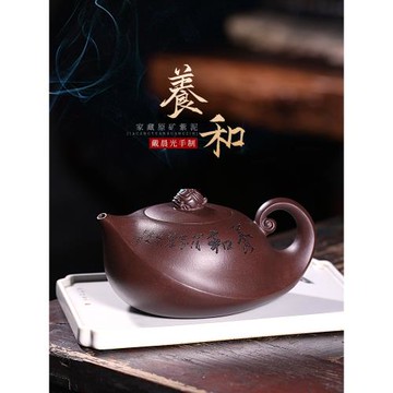 藏壺天下原礦紫泥宜興紫砂壺純手工泡茶壺家用紫砂功夫茶具養和壺