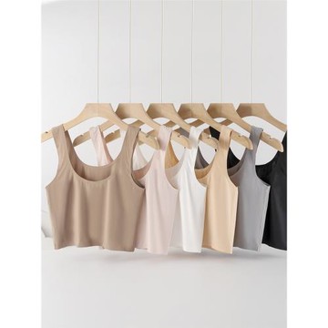 防走光背心冰絲夏季無胸墊打底小吊帶修身緊身內搭大碼胖mm200斤