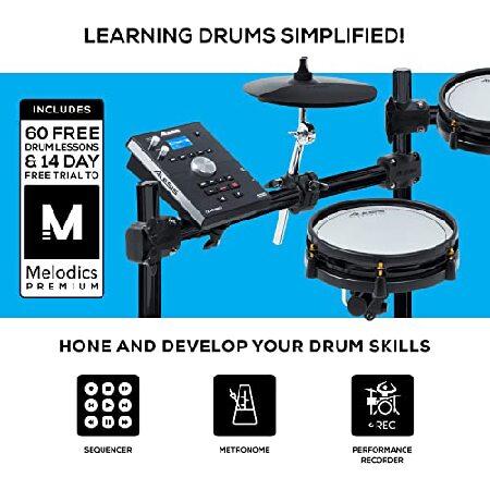 Alesis Drums Command Mesh SE Kit Electric Drum Set with Quiet Dual Zone Mesh Pads, USB MIDI Connectivity and 600  Electronic ＆ Acoustic Drum Sounds