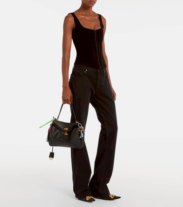 Balenciaga Cotton-blend velvet corset top