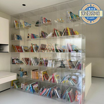 【口碑推薦】亞克力書櫃展示櫃潮玩多層盲盒收納酒櫃擺件落地陳列置物架展示架