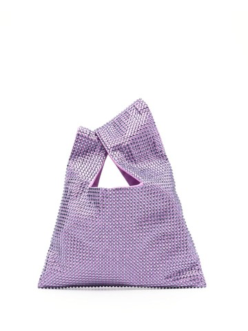 Giuseppe Di Morabito - crystal-embellished mini bag - women - Spandex/Elastane/Polyester/glass - One Size - Purple