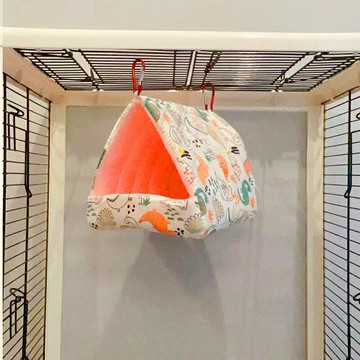 鸚鵡吊床 鸚鵡帳篷 鸚鵡窩 加厚毛絨窩鸚鵡虎皮牡丹玄鳳保暖棉窩鳥巢懸掛鳥窩過冬吊床三角鳥『FY02119』