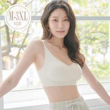 【伊黛爾】果凍波波 無鋼圈無痕涼感紓壓內衣 (M-3XL,米白)