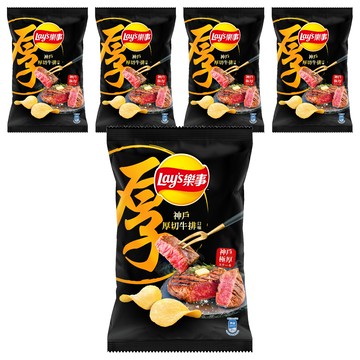 Lay's 樂事 神戶厚切牛排口味洋芋片  85g  5包