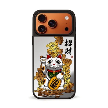 【IC獨家款】招財貓 磁吸殼 立體浮雕 來財 招財 發財 鏡子殼 i17 17pro 17promax Plus Air