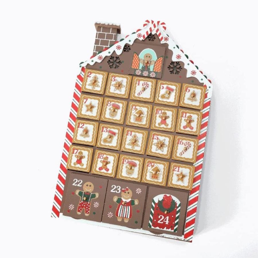 Christmas Decorations Christmas 24-Day Countdown Calendar Chocolate Wooden