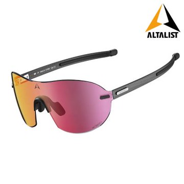 Altalist KISOU PRD 碳纖感光變色太陽眼鏡｜黑色鏡框/紅色鏡片 運動眼鏡 無框眼鏡 韌性高 抗衝擊