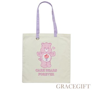 【Grace Gift】Care Bears-分享小熊印花日常帆布包 紫
