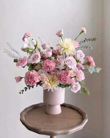 【鮮花】優雅粉嫩色鮮花盆花