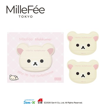 MilleFée 棉花糖絲滑氣墊粉撲2人-小白熊