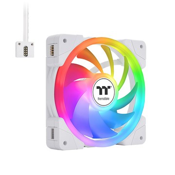 Thermaltake 耀影SWAFAN EX14 ARGB系統散熱風扇TT Premium頂級版 三顆包-白色