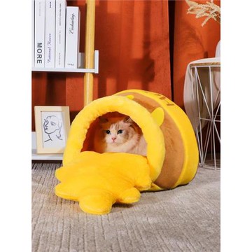 保暖貓窩維尼熊蜂蜜罐貓窩chewy同款可愛卡通寵物四季通用狗窩